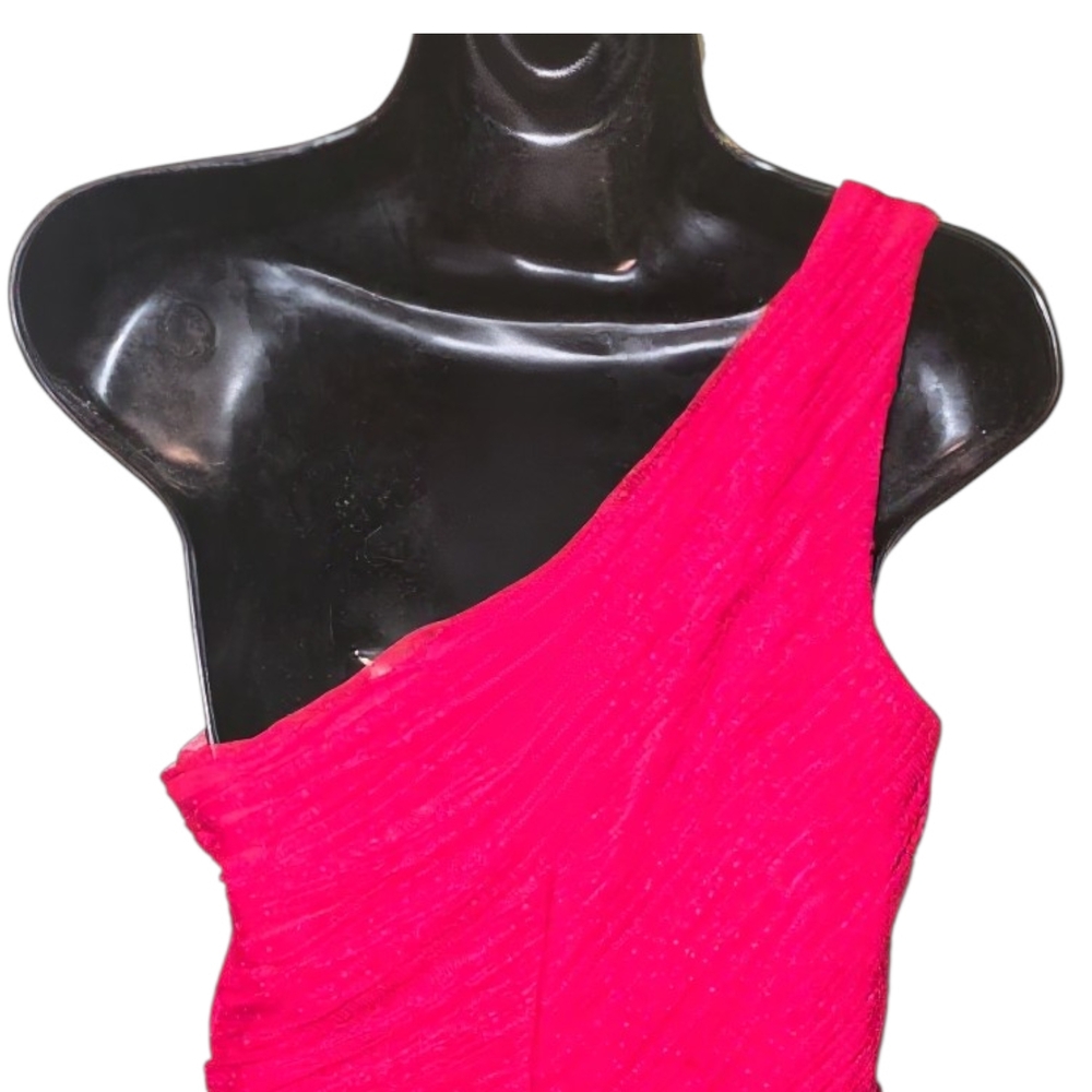 Mac Duggal Red One Shoulder Dress - Picture 12 of 15